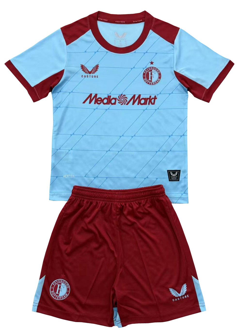 Kids Feyenoord 3rd Third Shirt Jersey Kit 25-26 Youth Soccer Football 2025-2026