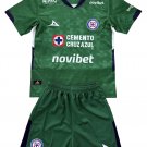 Kids Cruz Azul Green Goalkeeper Shirt Jersey Kit 25-26 Youth Soccer Football 2025-2026