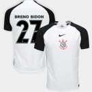 BRENO BIDON #27 Corinthians Paulista Men Home Shirt Jersey 25-26 Soccer Football 2025-2026