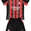 Kids AC Milan Home Shirt Jersey Kit 25-26 Youth Soccer Football 2025-2026