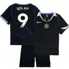 Kids DELAP #9 Chelsea 3rd Third Shirt Jersey Kit 25-26 Youth Soccer Football 2025-2026
