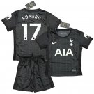 Kids ROMERO #17 Tottenham Hotspur Away Shirt Jersey Kit 25-26 Youth Soccer Football 2025-2026