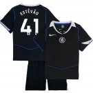 Kids ESTÊVÃO #41 Chelsea 3rd Third Shirt Jersey Kit 25-26 Youth Soccer Football 2025-2026