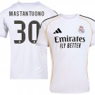 MASTANTUONO #30 Real Madrid Men Home Shirt Jersey 25-26 Soccer Football 2025-2026