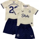 Kids DEWSBURY-HALL #22 Everton Away Shirt Jersey Kit 25-26 Youth Soccer Football 2025-2026