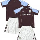 Kids Aston Villa Home Shirt Jersey Kit 25-26 Youth Soccer Football 2025-2026
