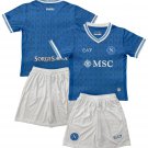 Kids SSC Napoli Home Shirt Jersey Kit 25-26 Youth Soccer Football 2025-2026