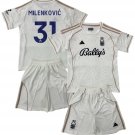 Kids MILENKOVIĆ #31 Nottingham Forest Away Shirt Jersey Kit 25-26 Youth Soccer Football 2025-2026