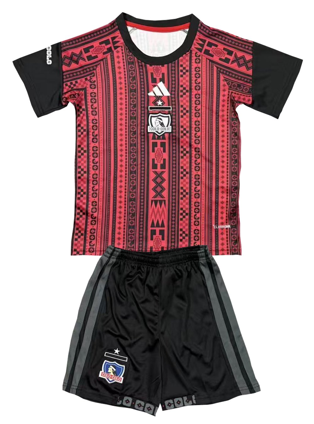 Kids Colo Colo Pre-Match Red Shirt Jersey Kit 26-27 Youth Soccer Football 2026-2027