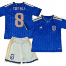 Kids TONALI #8 Italy Home World Cup Shirt Jersey Kit 26-27 Youth Soccer Football 2026-2027