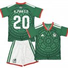 Kids H.MARTÍN #20 Mexico Home World Cup Shirt Jersey Kit 26-27 Youth Soccer Football 2026-2027