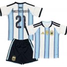 Kids MASTANTUONO #21 Argentina Home World Cup Jersey Kit 26-27 Youth Soccer Football 2026-2027