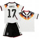 Kids WIRTZ #17 Germany Home World Cup Shirt Jersey Kit 26-27 Youth Soccer Football 2026-2027
