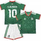 Kids C.BLANCO #10 Mexico Home World Cup Shirt Jersey Kit 26-27 Youth Soccer Football 2026-2027