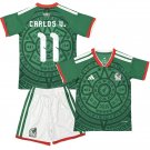 Kids CARLOS V. #11 Mexico Home World Cup Shirt Jersey Kit 26-27 Youth Soccer Football 2026-2027