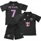 Kids DE PAUL #7 Inter Miami Away Shirt Jersey Kit 26-27 Youth Soccer Football 2026-2027