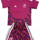 Kids Mexico Pink Goalkeeper World Cup Shirt Jersey Kit 26-27 Youth Soccer Football 2026-2027