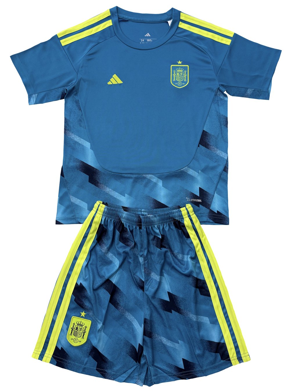 Kids Spain Sky Blue Goalkeeper World Cup Shirt Jersey Kit 26-27 Youth Soccer Football 2026-2027