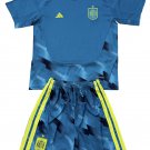 Kids Spain Sky Blue Goalkeeper World Cup Shirt Jersey Kit 26-27 Youth Soccer Football 2026-2027