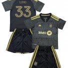 Kids LONG #33 LAFC Los Angeles Home Shirt Jersey Kit 26-27 Youth Soccer Football 2026-2027