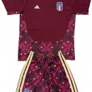 Kids Italy Red Goalkeeper World Cup Shirt Jersey Kit 26-27 Youth Soccer Football 2026-2027