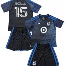 Kids BOXALL #15 Minnesota United Home Shirt Jersey Kit 26-27 Youth Soccer Football 2026-2027