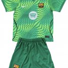Kids FC Barcelona Green Goalkeeper Shirt Jersey Kit 26-27 Youth Soccer Football 2026-2027