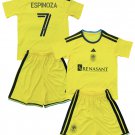 Kids ESPINOZA #7 Nashville SC Home Shirt Jersey Kit 26-27 Youth Soccer Football 2026-2027