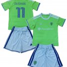 Kids RUSNÁK #11 Seattle Sounders FC Home Shirt Jersey Kit 26-27 Youth Soccer Football 2026-2027