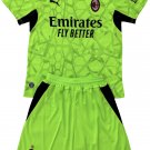 Kids AC Milan Green Goalkeeper Shirt Jersey Kit 26-27 Youth Soccer Football 2026-2027