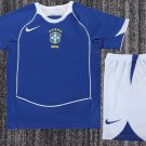 Kids Retro Brazil Away Classic Shirt Jersey Kit 04 Youth Soccer Football 2004