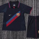 Kids Retro Barcelona Away Classic Shirt Jersey Kit 02-03 Youth Soccer Football 2002-2003