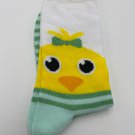 Easter Socks Baby Chick Peep emoji rabbit Green Glitter Shimmer white green soft