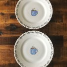 Set of 2 blue Coffee Cup dessert serving cake plates by Ten Strawberry Street