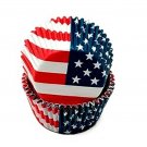 150 Baking Cups Patriotic Fourth of July American Flag Chef Craft cupcake muffin
