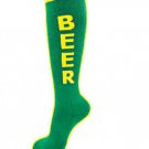 Beer Socks tube green St Patricks Day costume knee high drinking fun cosplay