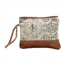 Myra floral leather bag wristlet zipper purse S-1019 paisley design strap key