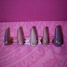 Purple & pink coffin press on nail set