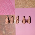 Brown & tan flower press on nail set