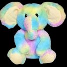 Spark Create Imagine Elephant Multicolor Tie Dye Rattle Crinkle Toy Plush 9"