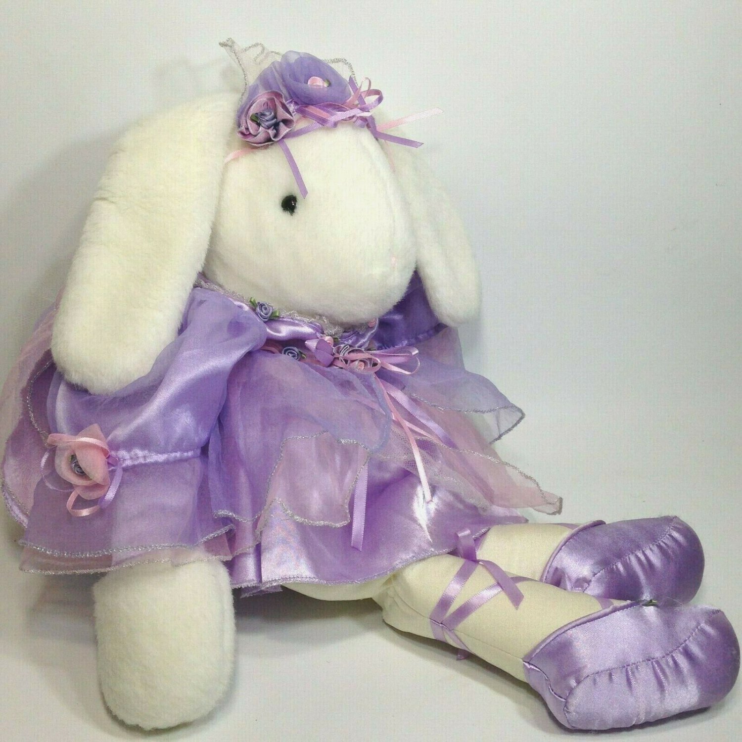 Ballerina Dancer Bunny Plush Easter Rabbit Bitsy Bunnies & Bows Stuffed ...