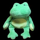 Ty Pluffies Ponds the Frog Green & Yellow Plush 2007 Pluffy-RARE Stitched eyes