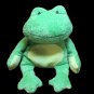 Ty Pluffies Ponds the Frog Green & Yellow Plush 2007 Pluffy-RARE Stitched eyes