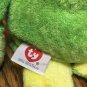 Ty Pluffies Ponds the Frog Green & Yellow Plush 2007 Pluffy-RARE Stitched eyes