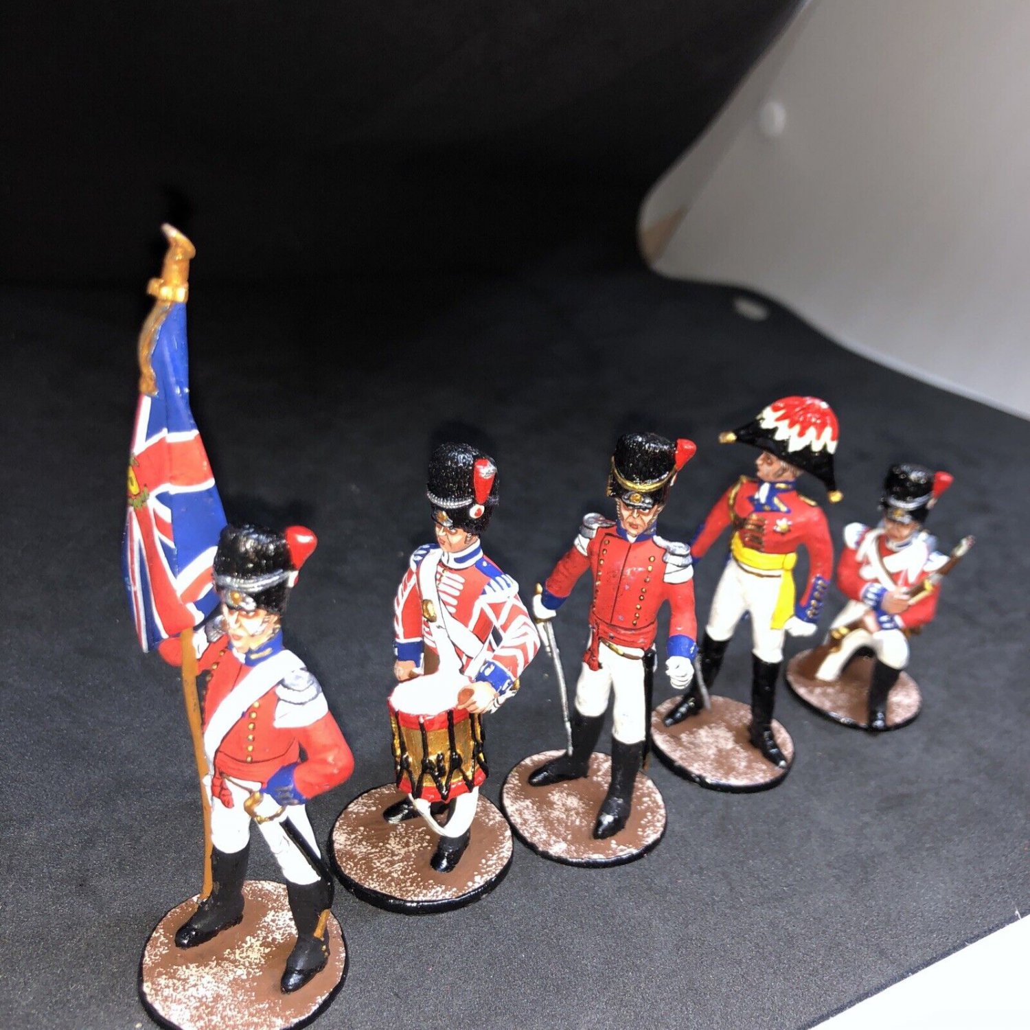 napoleonic Era British soldiers toy soldiers, Union Jack Flag, Drummer ...