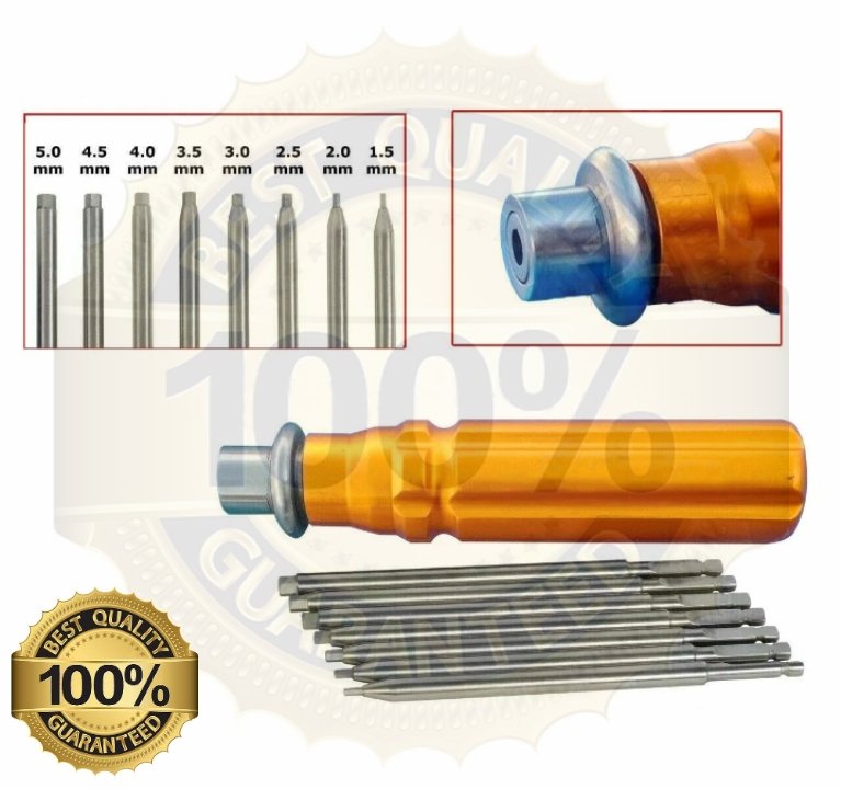orthopedic Bone Screwdriver set Quick Coupling handle Veterinary Instrument
