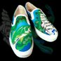 Custom Hand Painted Vans Shoes *Mens Sizes* /// Forbidden Seas by Yourkicks.com