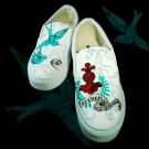 Custom Hand Painted Vans Shoes *Women Sizes* /// Haute Couture by Yourkicks.com