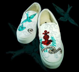 Custom Hand Painted Vans Shoes *Women Sizes* /// Haute Couture by Yourkicks.com