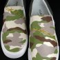 Custom Hand Painted Vans Slip on Shoes For Men - "The Camouflage"